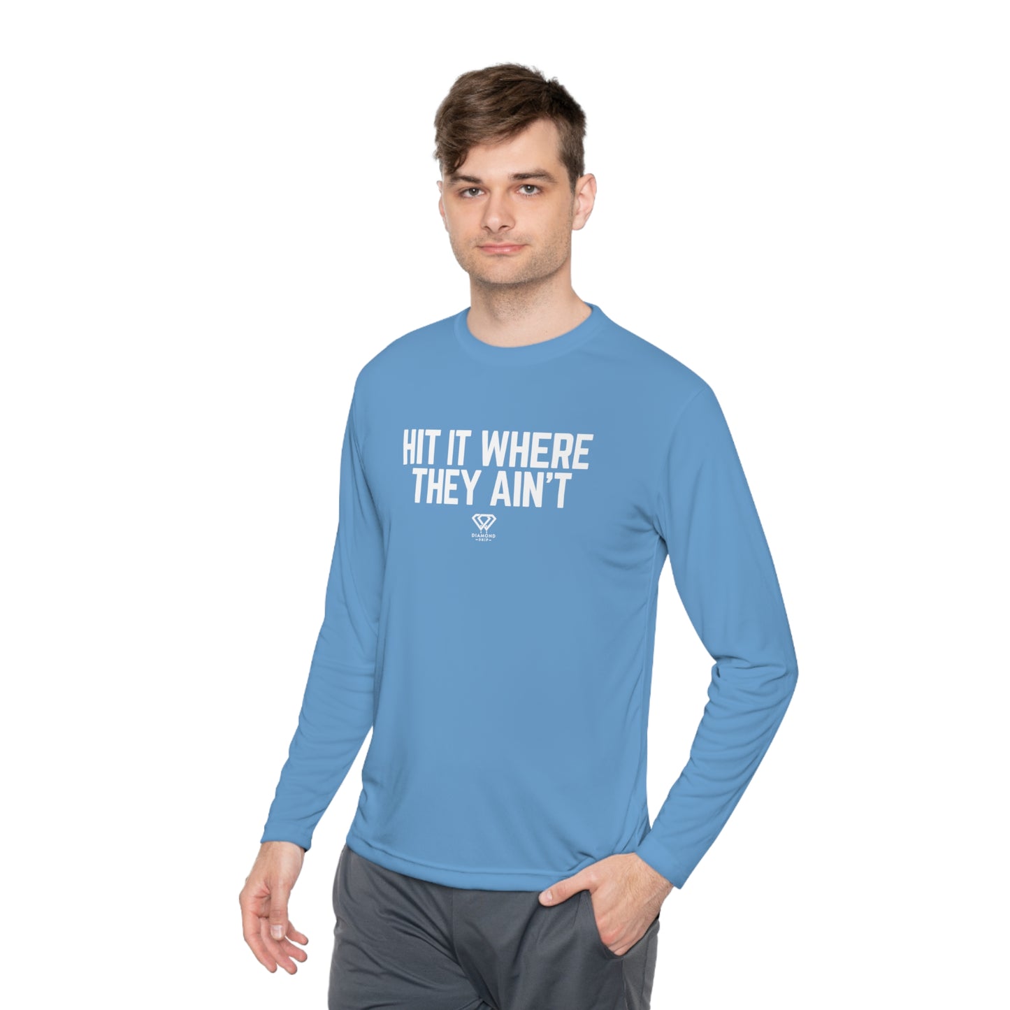 Hit It Where They Ain't - Unisex Lightweight Long Sleeve Tee