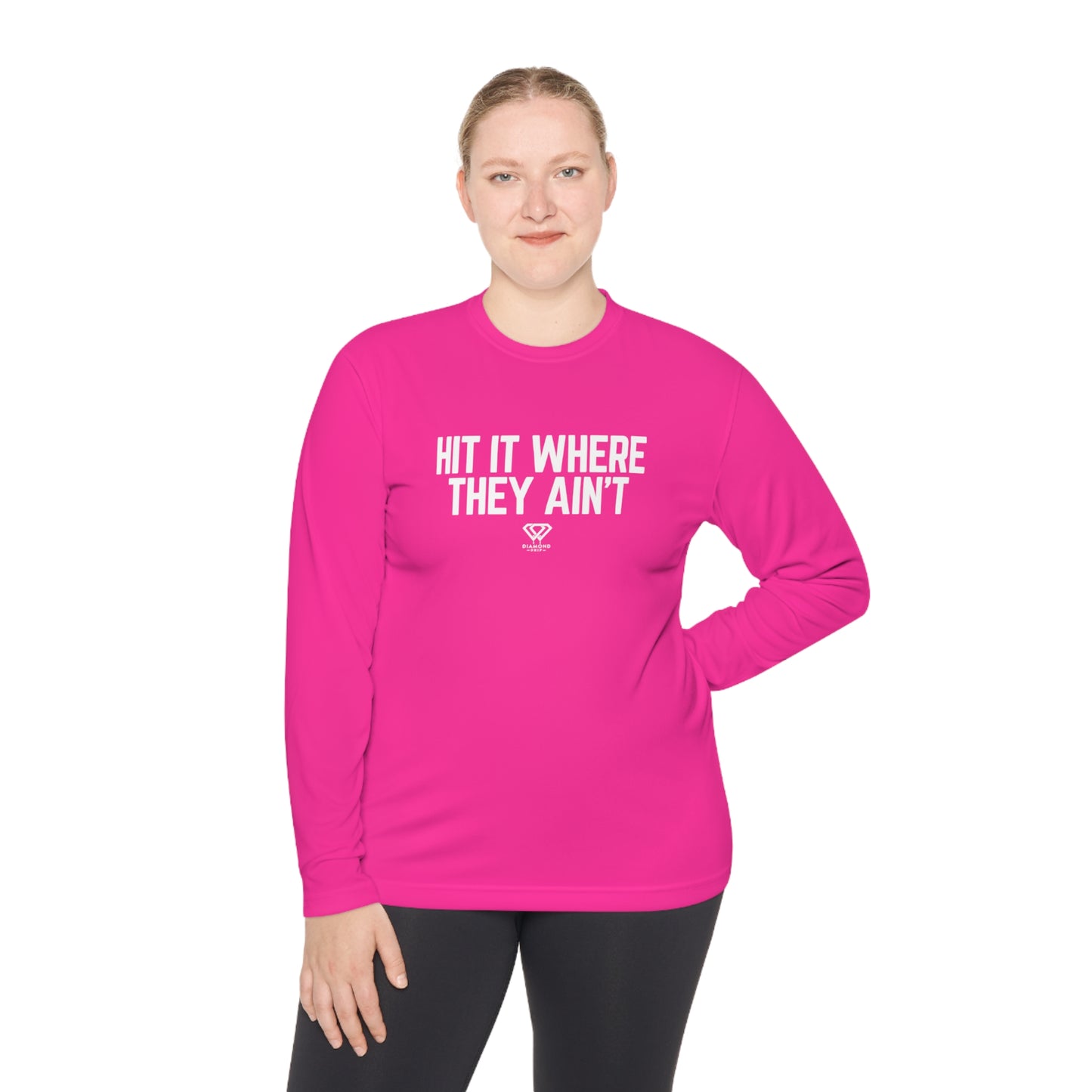 Hit It Where They Ain't - Unisex Lightweight Long Sleeve Tee