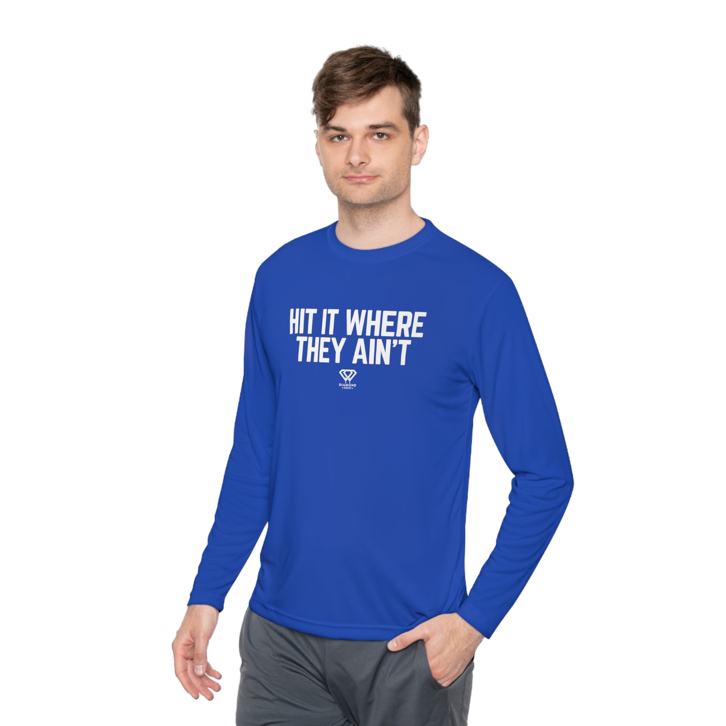 Hit It Where They Ain't - Unisex Lightweight Long Sleeve Tee