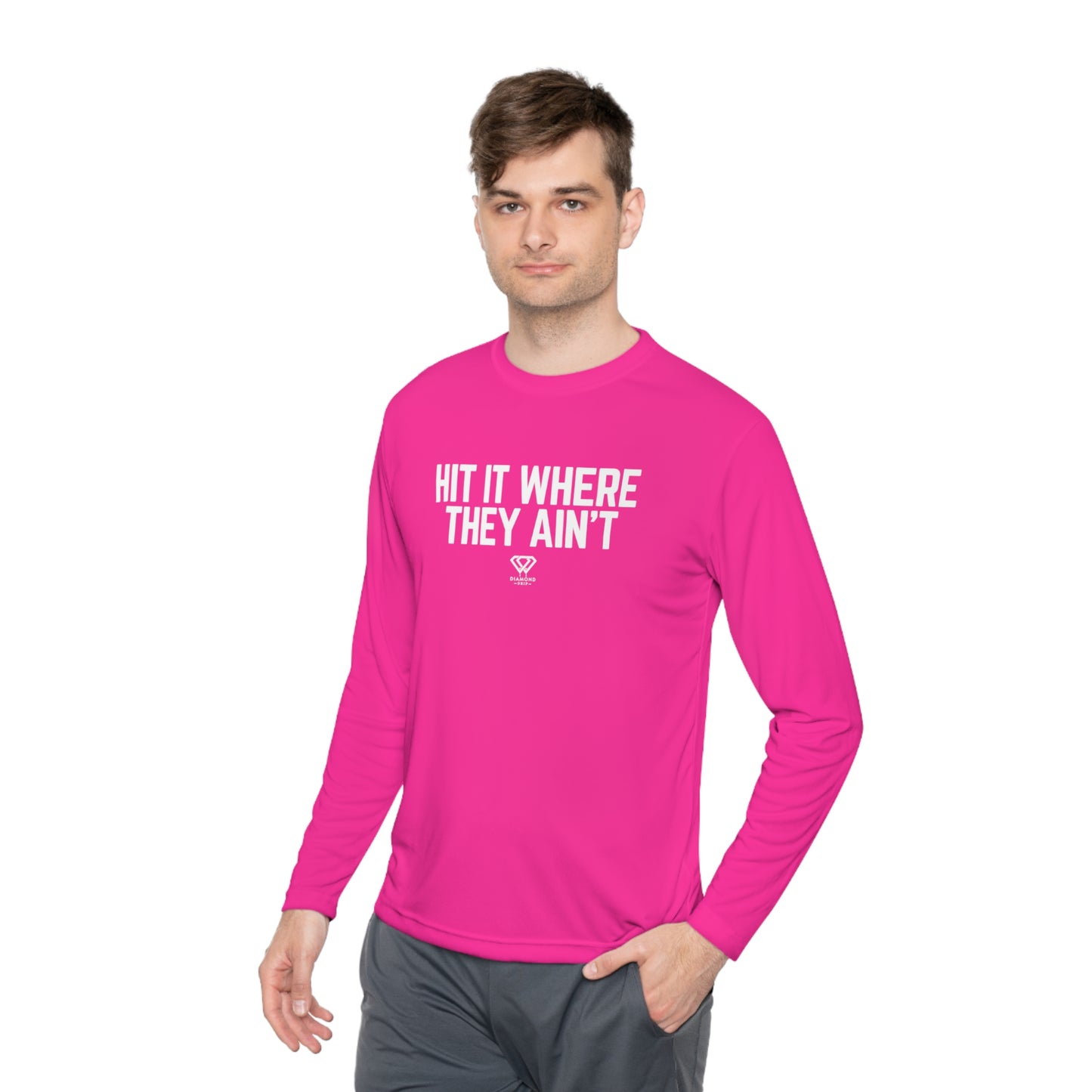 Hit It Where They Ain't - Unisex Lightweight Long Sleeve Tee