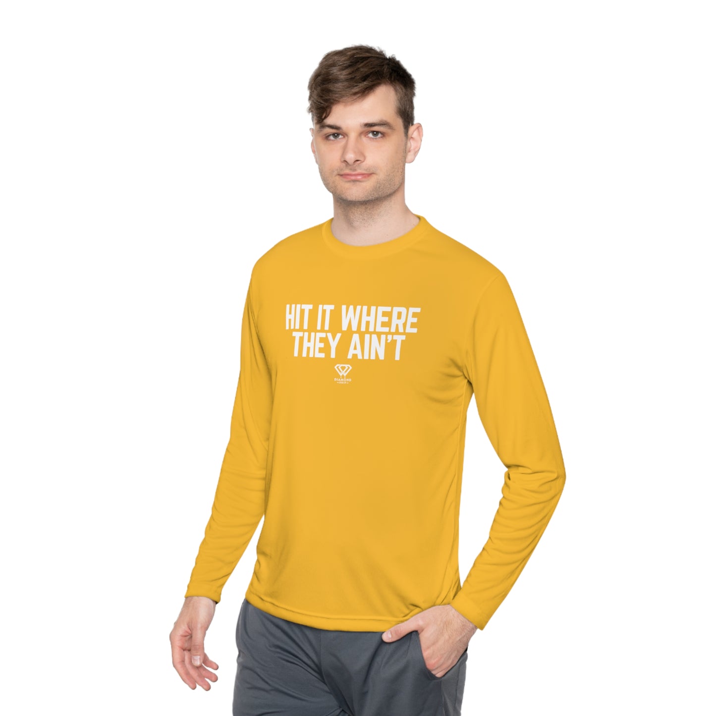 Hit It Where They Ain't - Unisex Lightweight Long Sleeve Tee